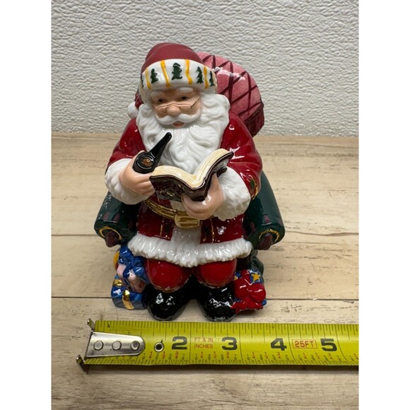 Traditions Hand Painted Porcelain Decorative Trinket Box Santa Claus - Picture 12 of 16
